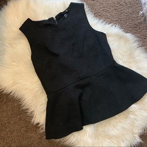 Black peplum shirt